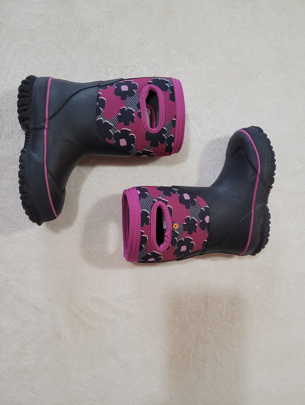 Girls US 10 Bogs Bloom K Grasp C Petal Insulated Waterproof Winter Snow Boots